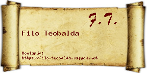 Filo Teobalda névjegykártya